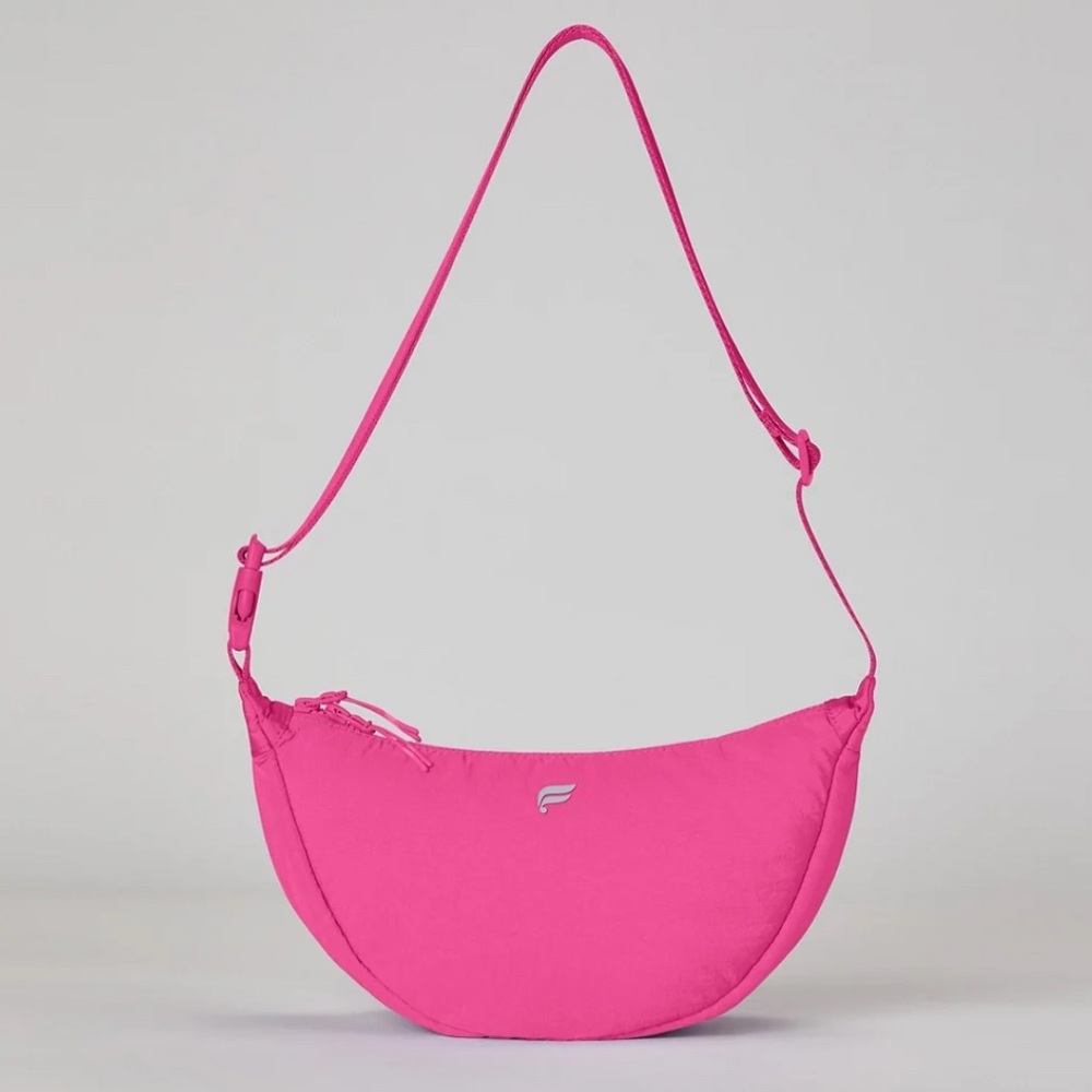 Fabletics Pink Crescent Shoulder Bag Sleek Design